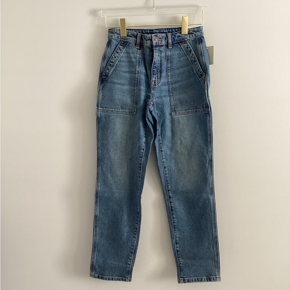 NWT Duluth Trading Co Heritage Mid-Rise Stovepipe Jeans, Size 2